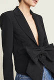 Plus Size Bow Tie Decoration Blazer Formal Suit