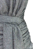 Gray Deep V-neck Tight Mini Dress