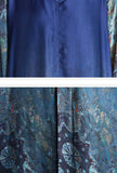 Silk Floral Print V-neck Maxi Dress & Wide Leg Pants Suit