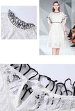 Summer Lace Mesh A-line Midi Dress