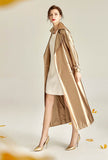 London Fog Satin Double-breasted Long Trench Coat
