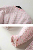 Luxury Single-breasted Pink Tweed Slim Mini Dress