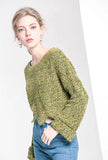Solid Color Long Sleeve Wool Pullover Knit Sweater