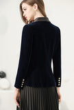 Blue Velvet Short Slim-fit Blazer