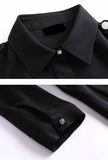 British Style Slim Black Coat