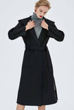 Cashmere Double-faced  Hooded Wool Wrap Coat