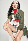 Chic Short Color Changing Trench Coat