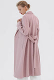 Classic Cashmere & Wool Belted Long Wrap Coat 