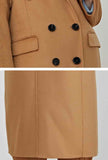 Classic Double-Breasted Reversible Cashmere Wool Long Coat