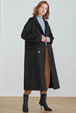 Classic Double-Breasted Double-faced Wool Long Coat