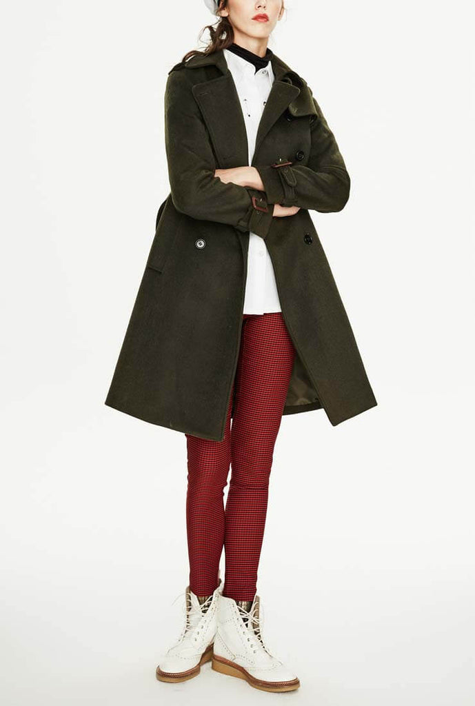 Classic Double-breasted Woolen Long Coat