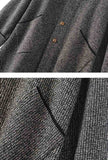 Classic Gray Mid-length Cashmere Coat 