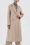 Double Faced Slim Cashmere & Wool Long Coat