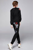 Embroidered Long Sleeve T-Shirt & Slim-Fit Joggers Suits