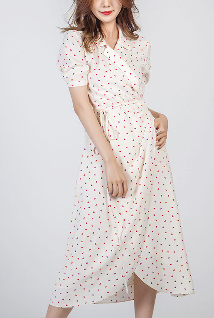 Fashion Floral  Slim Midi Tea Dress