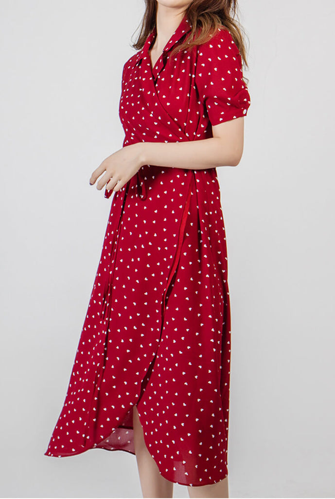 Fashion Floral  Slim Midi Tea Dress