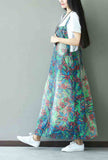 Floral Oversize Cotton Strap Maxi Dress