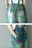 Floral Oversize Cotton Strap Maxi Dress