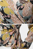 Floral Printed Chiffon Long Sleeve Blouse