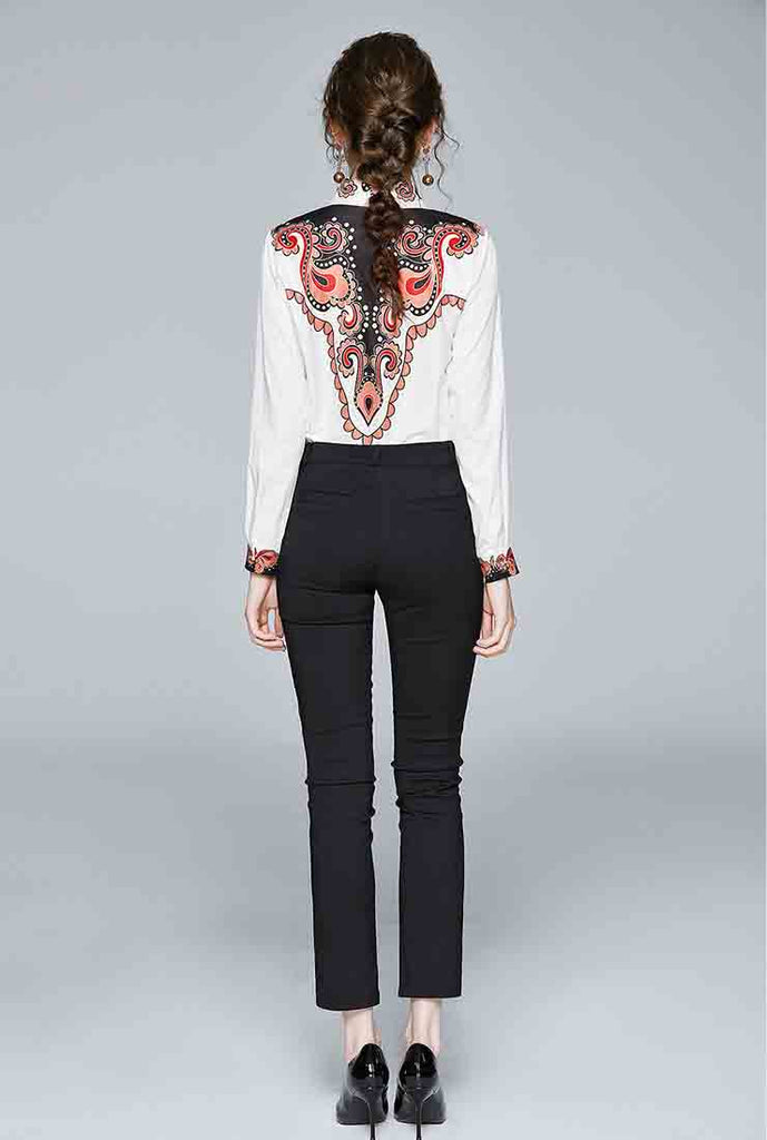 Floral Printed Claassic-fit Shirt