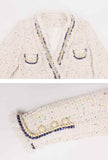 Fringe Trim Woolen Tweed Jacket