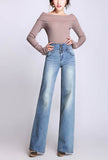 High Waisted Slim Wide Long Jeans