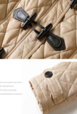 Horn Buckle Loose Quilted Puffer Jacket