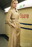 Khaki Classic London Style Long Trench Coat