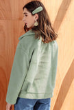 Lapel Collar Single-breasted Woolen Short Jacket
