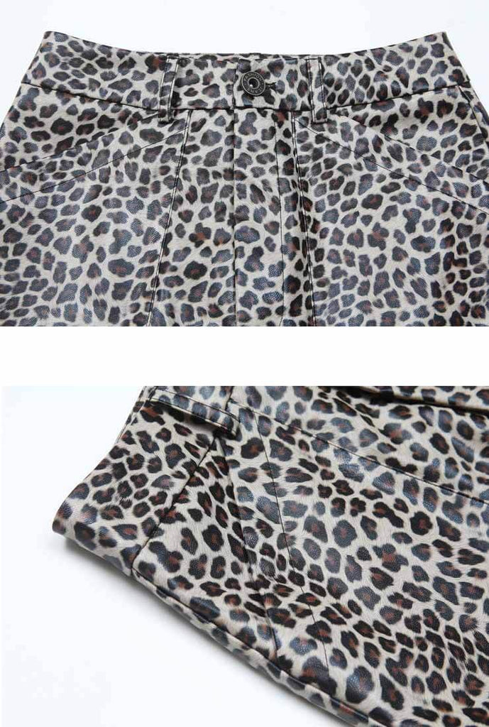 Leopard High Waist Tight Mini Skirt