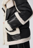 Long Shearling Leather Jacket