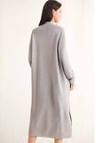 Long Sleeve Loose Sweater Midi Dress