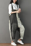 Loose-Fit Distressed Ripped Denim Wide-leg Overalls