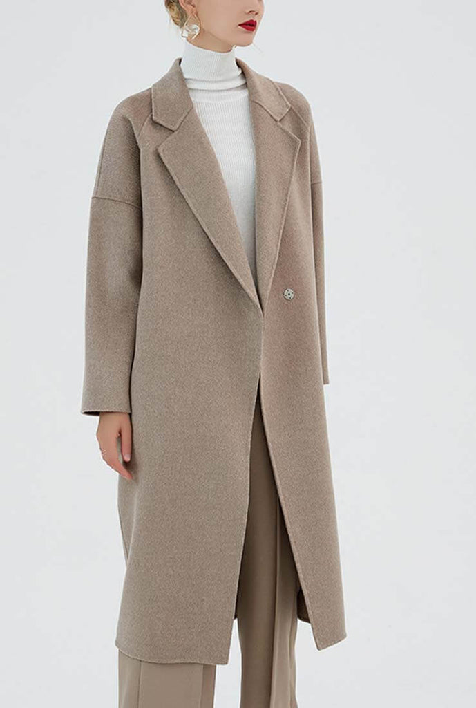 Loose Double-faced Cashmere & Wool Coat