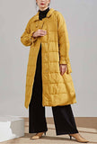 Loose Long White Duck Down Coat With Belt