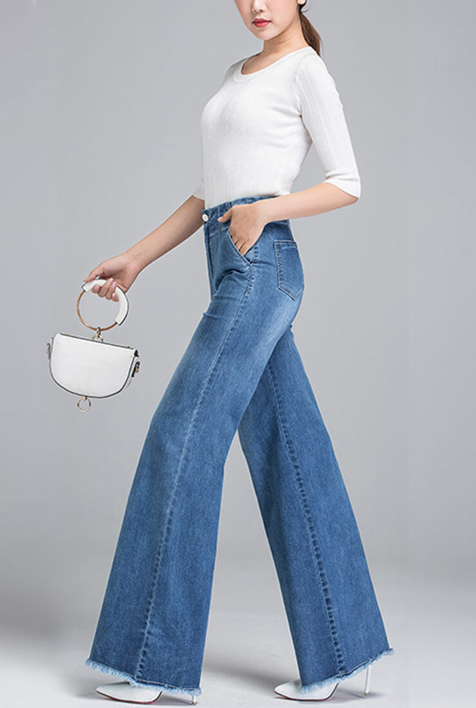 Loose Straight High Waist Wide Jeans