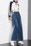 Loose Straight Wide Blue Jeans