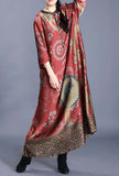Luxury Silk Floral Print Loose-Fit Shift Dress