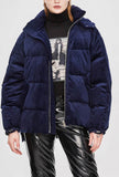 Metallic Hooded Thicken Down Bubble Jacket