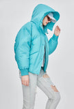 Multicolor Hooded Thicken Down Bubble Jacket