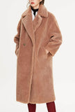 Multicolor Long Faux Shearling Teddy Coat