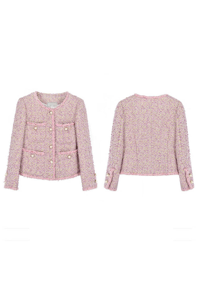 Pink Tweed Ladies Short Jacket