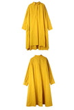 Plus Size Oversized Solid Color Shirt Midi Dress