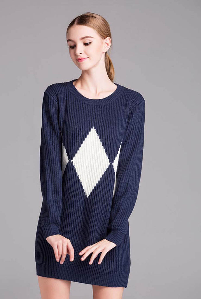Plus Size Thicken Knit Sweater Dress