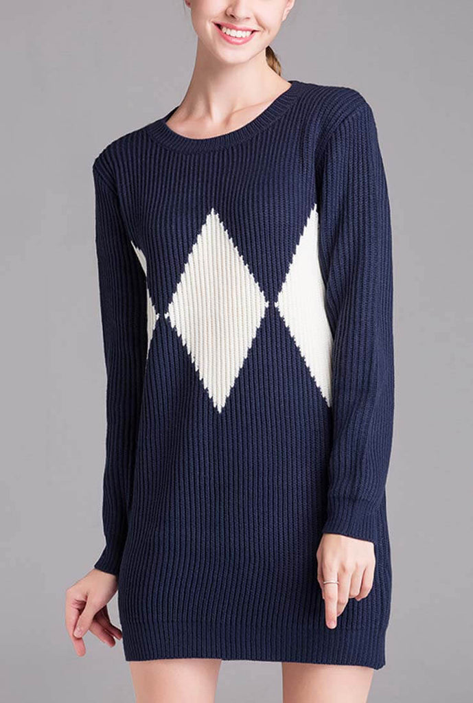 Plus Size Thicken Knit Sweater Dress