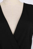 Printed Sexy V-neck Long Sleeve Maxi Dress