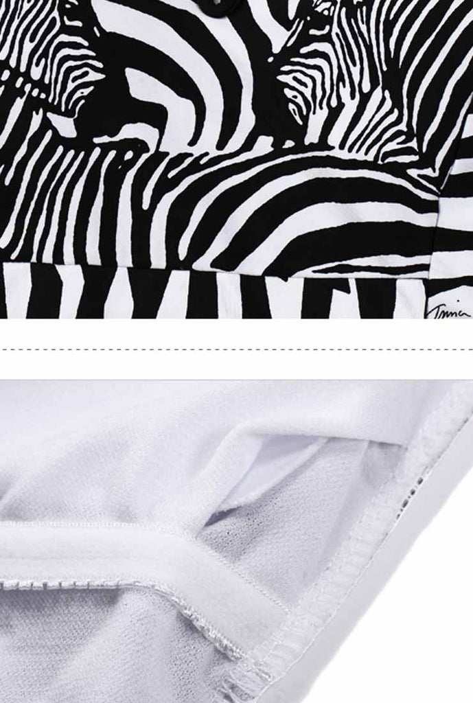 Zebra Printed Smocked Strapless One-Piece Swimsuit