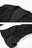 Sexy V-neck Black Velvet Maxi Wrap Dress