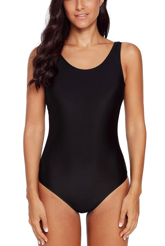 Slim-Fit Cover-Up One-Piece Active Swim Suit