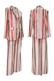 Spring Stripe Casual Blazer Three-piece Suit